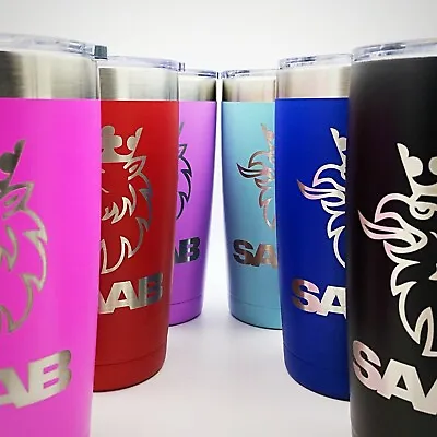  SAAB Griffin Logo Stainless 20-oz Insulated Travel Tumbler Cup Coffee Mug  • $20