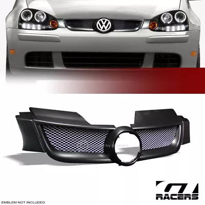 $55 • Buy For 2006-2009 Vw Golf Rabbit Mk5 Blk Aluminum Mesh Front Bumper Grill Grille ABS