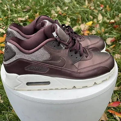 Nike Air Max 90 PRM Shoes Womens 8 Metallic Mahogany Running Sneakers 896497-903 • £49.13