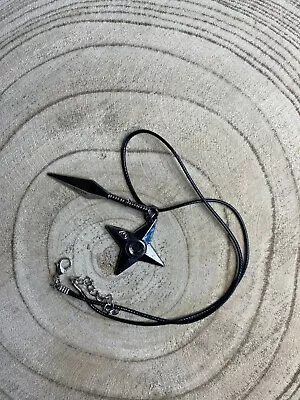  Naruto Cosplay Necklace Anime Kunai Konoha Ninja Shuriken Itachi Kakashi • £6.93