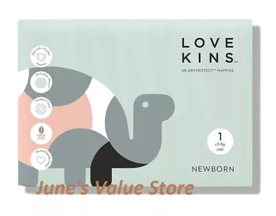 Lovekins Newborn Baby Nappies (68 Pack) • $27.49