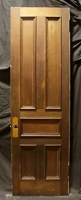 29 X95  Antique Vintage Victorian Cypress Oak Wood Wooden Interior Door 5 Panels • $349.99