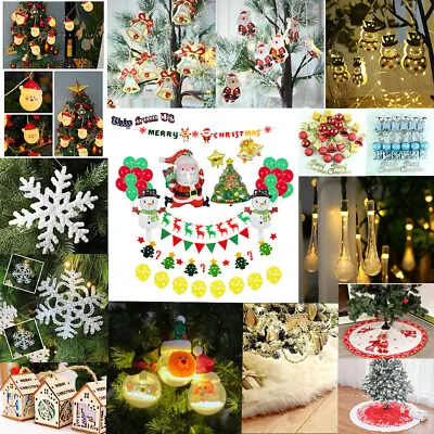 Christmas Decorations For Tree Wreath Garland Wall Xmas Home Party Decor Ornamen • $9.99