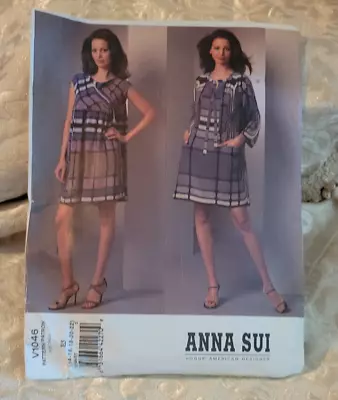 Vintage Vogue American Designer Anna Sui Pattern V1046 Cut To Size 14/16 • $7.50