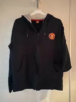 Manchester United Football MUFC Zip Up Black Hoodie Size S • £9.99