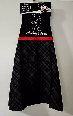 GORGEOUS Disney Mickey Mouse Apron Black Red Kitchen Tie Back Great Hostess GIFT • $14.99