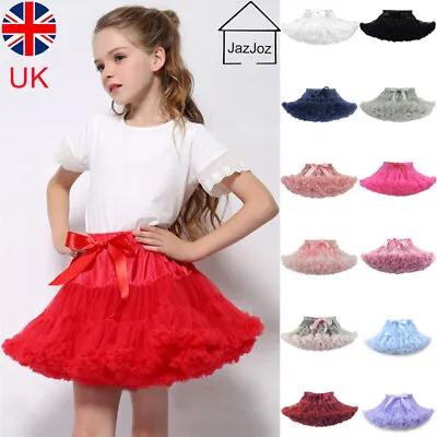£11.80 • Buy UK Girls Kids Tutu Skirt Dance Petticoat Party Fancy Dress Ballet Fluffy Layer