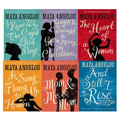 Maya Angelou 6 Books Collection Set I Know Why Caged Bird Sings Heart Of A Woman • £34.99