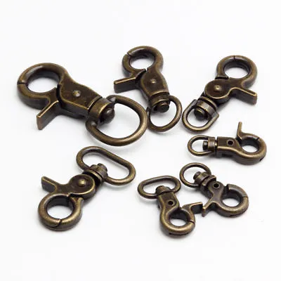 Black Bronze Clasps Lobster Swivel Trigger Clips Snap Hook Bag Clasps 5-1000PCS  • £23.63