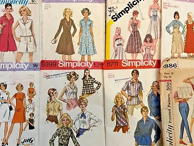 Simplicity Vintage Sewing Patterns Dress Shirt Maternity Trousers  Unused. • £5.20