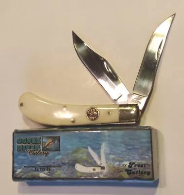 Ocoee River White Smooth Bone Saddle Horn Trapper 3 1/2  Closed OC-528WSB  • $14.99