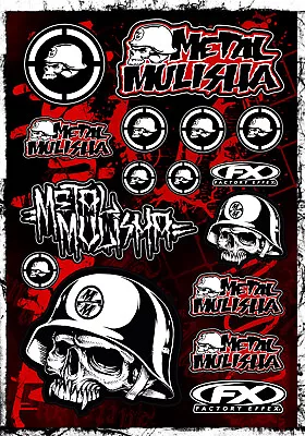 Factory Effex Sticker Kit 13 Inch X 20 Inch Metal Mulisha 1 Universal  • $18.90