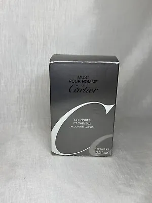 CARTIER MUST POUR HOMME ALL OVER SHAMPOO 3.3fl.Oz/100ml • $25.99
