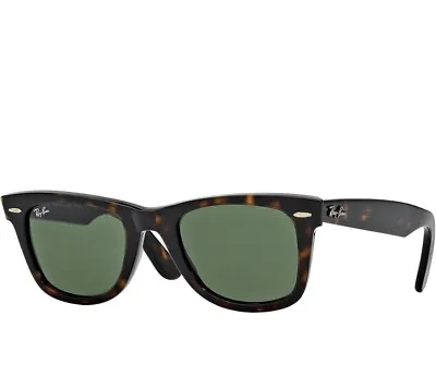 Ray-Ban  Classic Wayfarer Hawksbill Frame 2140  50 Mm Green Lenses Sunglasses • $95