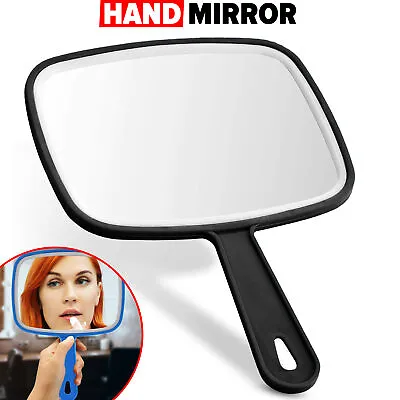 Hand Held Mirror Salon Style Hand Held Vanity Mirror Professional Makeup Tool UK • £4.59