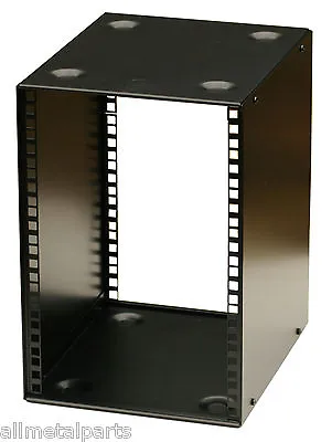 8U Rack Cabinet Case Half- Rack 9.5 Inch Width 300mm Deep In Black • £52.50