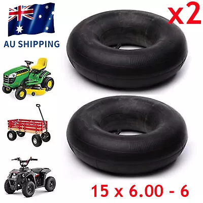 2X Inner Tube 15x6.00-6 NHS TR13 Valve For Tractor ATV Lawn Mower Golf Cart Tire • $18.99