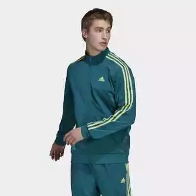 Adidas Men's Essentials Warm-Up Tapered 3-Stripes Track Suit (Jacket & Pant) • $200