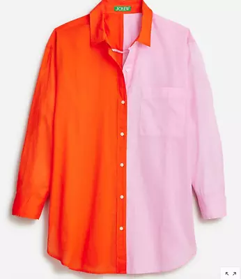 J.Crew Womens Button Up Beach Shirt In Colorblock Size XS BP116 • $50