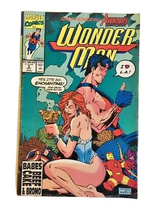 Marvel Comics WONDER MAN-BabesBeef Cake & Bromo Vol. 1 No.2 March 1991 B6 • $6.55