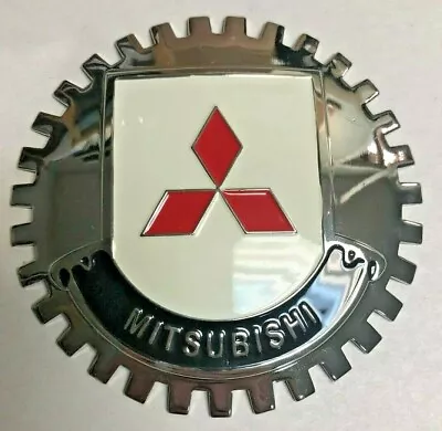 NEW Indoor/Outdoor Mitsubishi Badge/Emblem- Adhesive Backed- Chromed Brass • $29.95