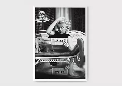 Marilyn Monroe B&W Art Poster Print. Perfect Home Decor A3 A2 A1 Sizes • $53.95