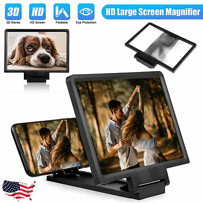 Smartphone Magnifier 3D Enlarged Screen Video Mobile Cell Phone Amplifier Stand • $8.98