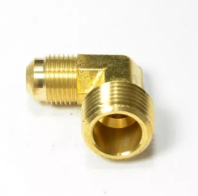 3/8 Male Flare Sae 45 To 1/2 Male Npt Elbow L Fitting Propane Natural Gas Fuel • $8.79