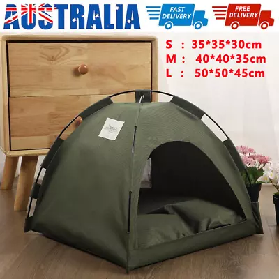 Folding Camping Pet Tent For Cats Puppy Bed Indoor Cat Nest Dog Cave Style House • $22.60