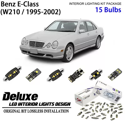 LED Interior Light Kit For Mercedes E Class W210 White LED Light Bulbs Upgrade • $21.42