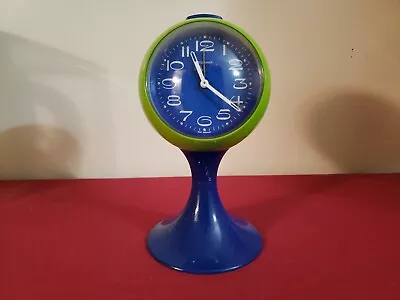 Vintage Wedgefield Space Age Mcm Pedestal Clock - Mechanical Wind - West Germany • $199.99