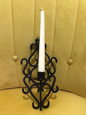 Wall Candle Sconce SET Of 3 Wrought Iron Candle Holders Hanging Wall Mounted • £38