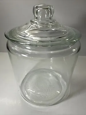 $15.29 • Buy Vintage Glass Apothecary Jar With Lid Clear Glass