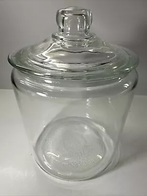 $15.29 • Buy Vintage Glass Apothecary Jar With Lid Clear Glass