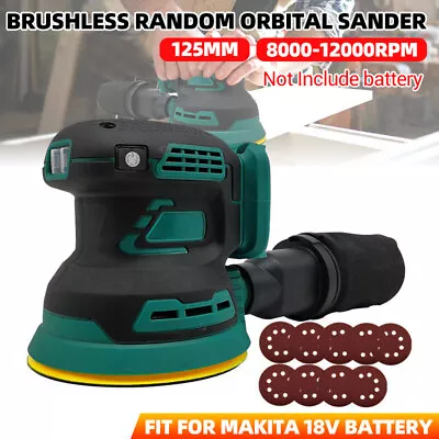 Brushless 125MM Random Orbital Sander 3-Speed Polisher For Makita 18V Battery • $76.98
