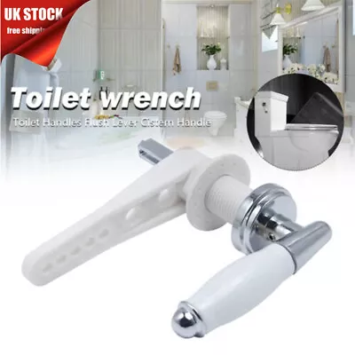 Toilet Flush Handle Bathroom Traditional Ceramic Cistern Lever Replacement UK • £8.68