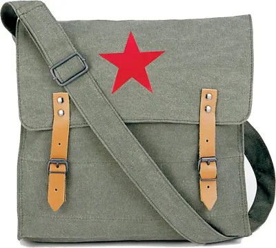 $21.99 • Buy Sage Green Vintage Canvas Medic Red Star Military Shoulder Bag