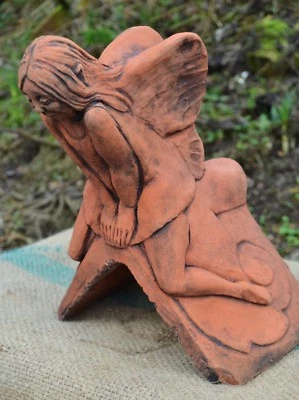 £64.99 • Buy Fairy Faerie Roof Finial 90° Angled Decorative Stone Ridge Tile 31cm/12  H