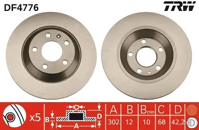 TRW DF4776 Brake Discs (2x Piece) For Audi A6 C6 Avant (4F5) • £129.71