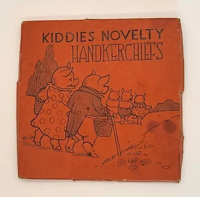 Kiddies Novelty Handkerchiefs In Box Set Of 2 Antique Vintage • $8