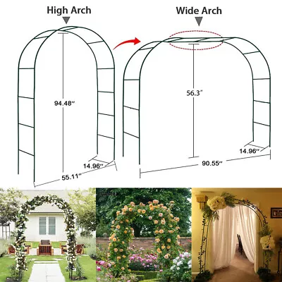 2.4M Outdoor Metal Garden Decor Ornament Pathway Climbing Plants Roses Gate Arch • $34.99