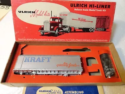 Vintage Ulrich Semi Truck  Metal Van Hi Liner Trailer Kit Kraft Foods HO Scale • $22