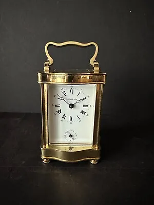 Vintage Tiffany France L'epee  Carriage Clock 5  High 3 1/2  Width 3  Working • $2588.98