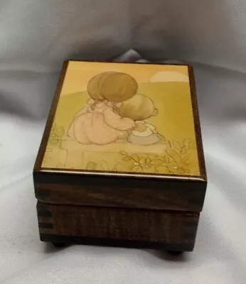 Vintage Reuge Wooden Music Box It's A Small World Swiss Musical Movement Used  • $30