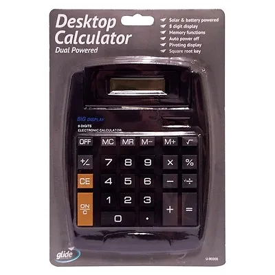 £5.95 • Buy Jumbo Desktop Calculator Big Buttons Solar Battery Memory Home Office School UK
