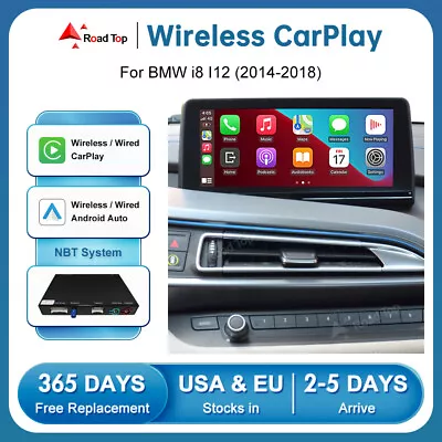 Wireless CarPlay Android Auto Upgraded Retrofit Decoder For BMW I8 I12 2014-2018 • $239.55