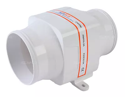 $29.99 • Buy 24V SEAFLO 4  In-Line Marine Bilge Air Blower 270 CFM Quiet Boat White