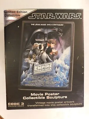  Code 3 Star Wars The Empire Strikes Back Poster Sculpture In Box- #1160  • £274.68