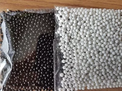 £4.50 • Buy Black Or White NO HOLE Glass Seed Beads 2mm MINIATURE TEDDY BEAR DOLL EYES D6