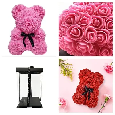 £13.99 • Buy Rose Bear Flower Teddy Doll With Box Birthday Wedding Valentine Lovers Gift Foam